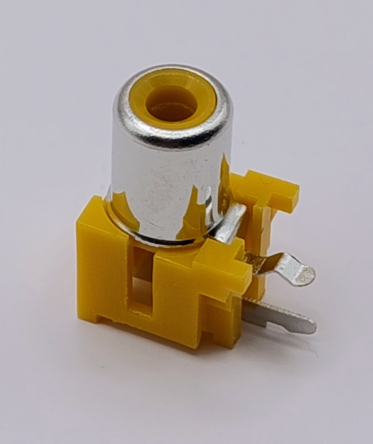 CINCH RCA Socket for PCB, Yellow