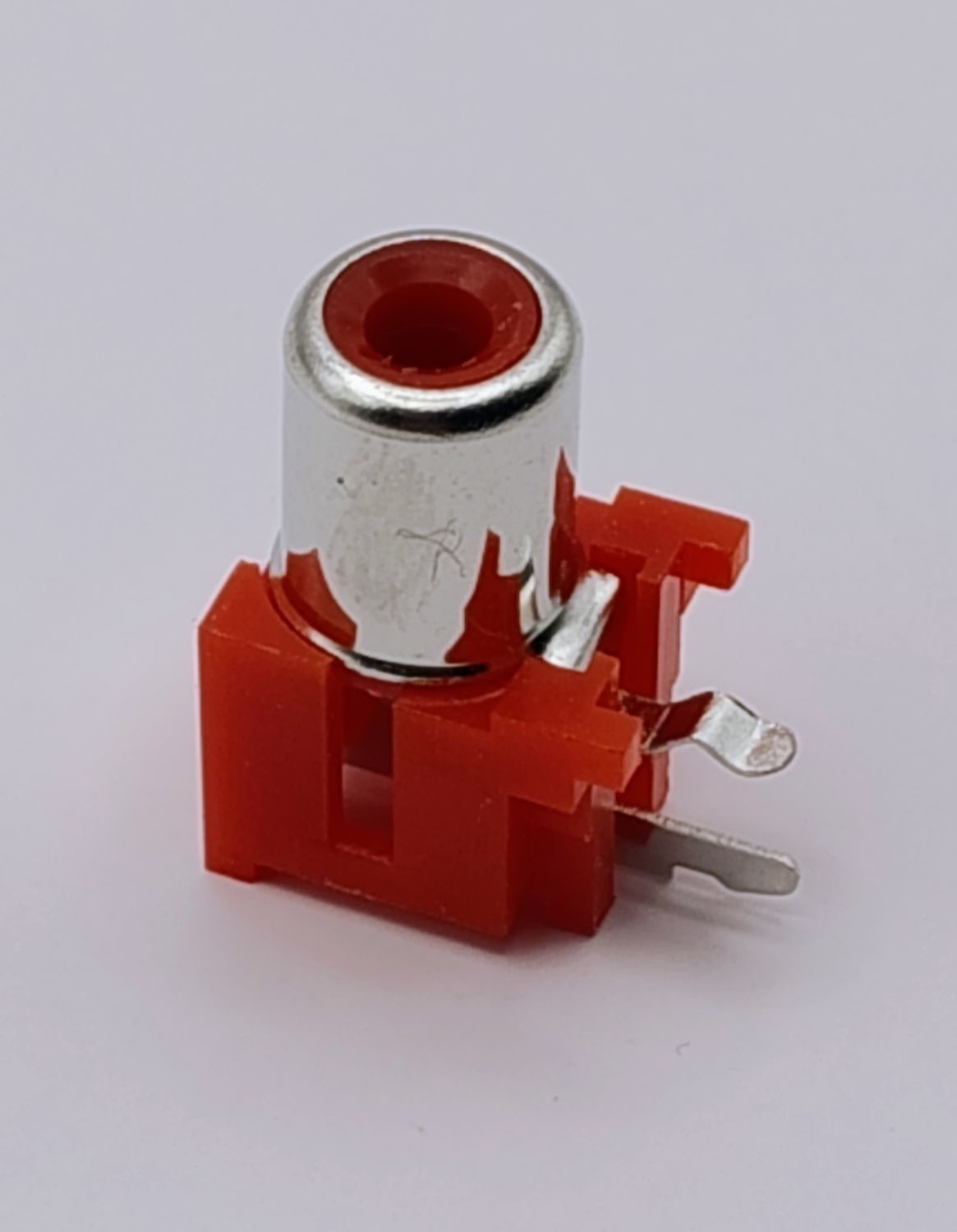 CINCH RCA socket for PCB, red