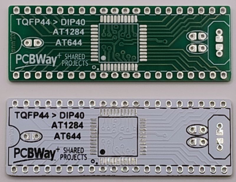 PCB Board, Atmega644, Atmega1284 to DIP 40 Adapter