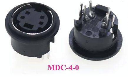 Vertical socket for printing mini DIN 4p (S-VHS)