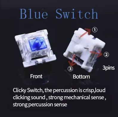 Outemu MX Switch, Blue, for Mechanical Keyboards