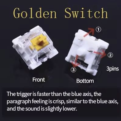 Outemu MX Switch, Gold, for Mechanical Keyboards