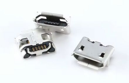 Micro USB socket for printing, 5 pin, type 1