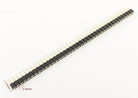 Precision Female Header 1x40 - 2.54mm, Gold-Plated