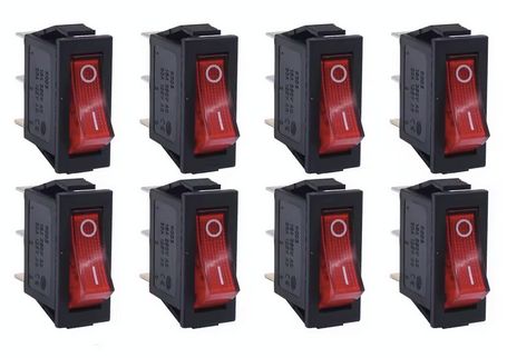 Rocker Switch, 250V, 15A, Mounting Hole 26 x 11 mm