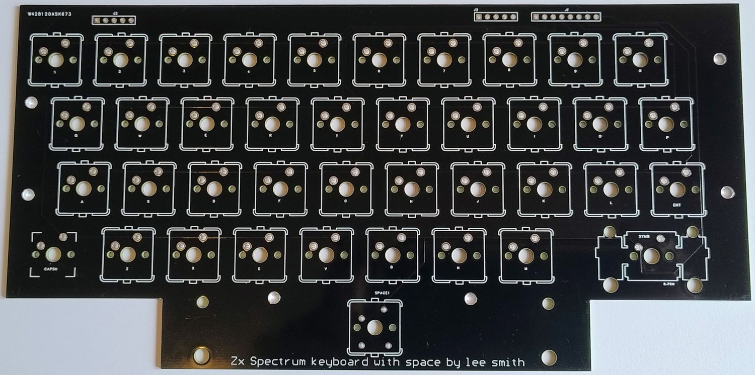 Mechtrum Keyboard PCB with Space Bar for ZX Spectrum