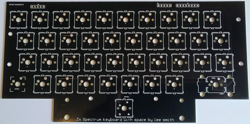 Mechtrum Keyboard PCB with Space Bar for ZX Spectrum