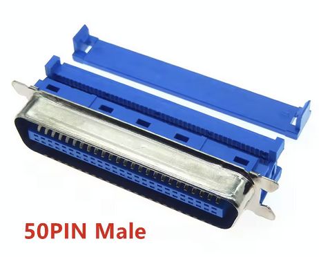 Male Centronics Connector 50 Pins, IDC System