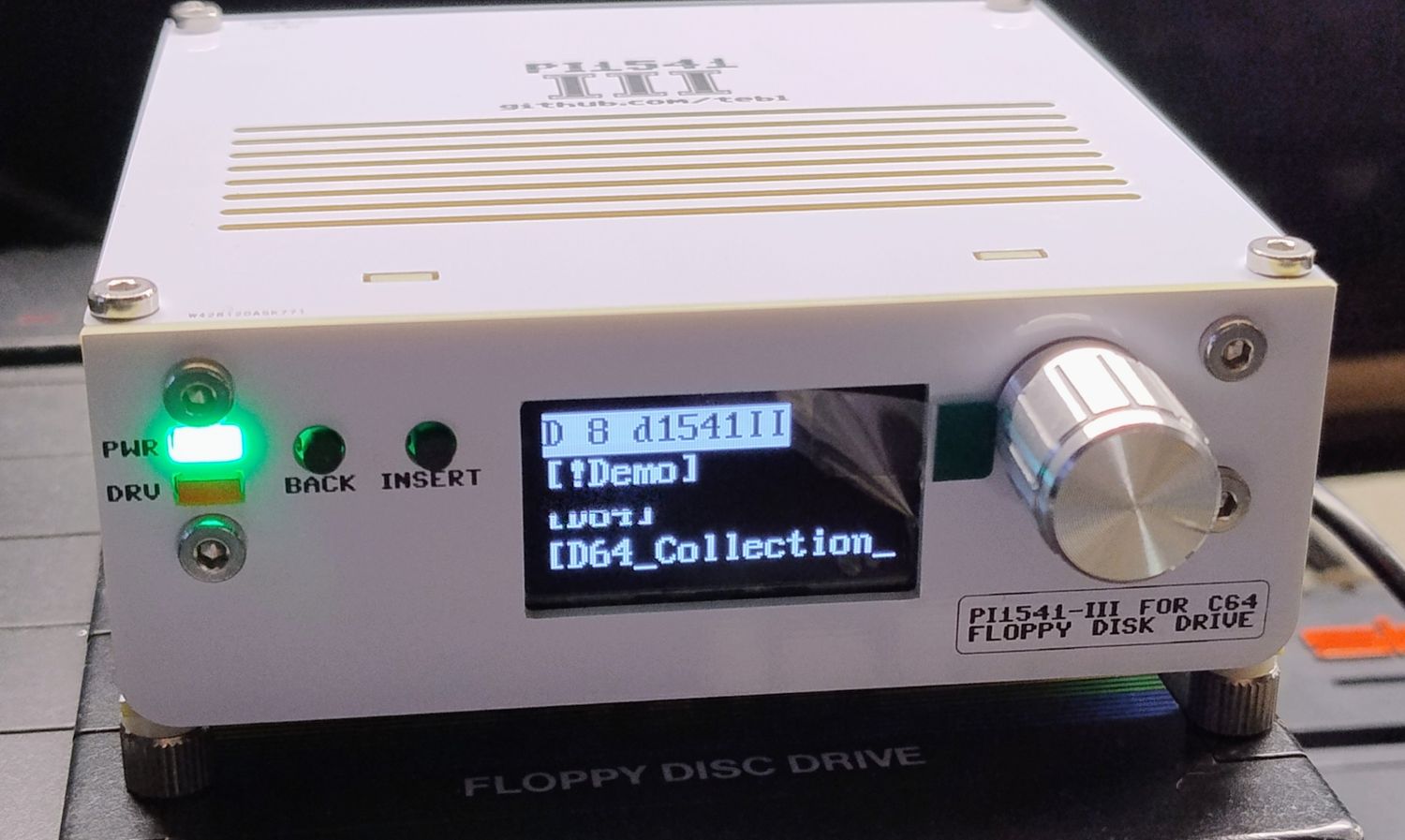 Emulator Pi1541-III Disk Drive 1541 for Commodore, Epyx Fastload, White