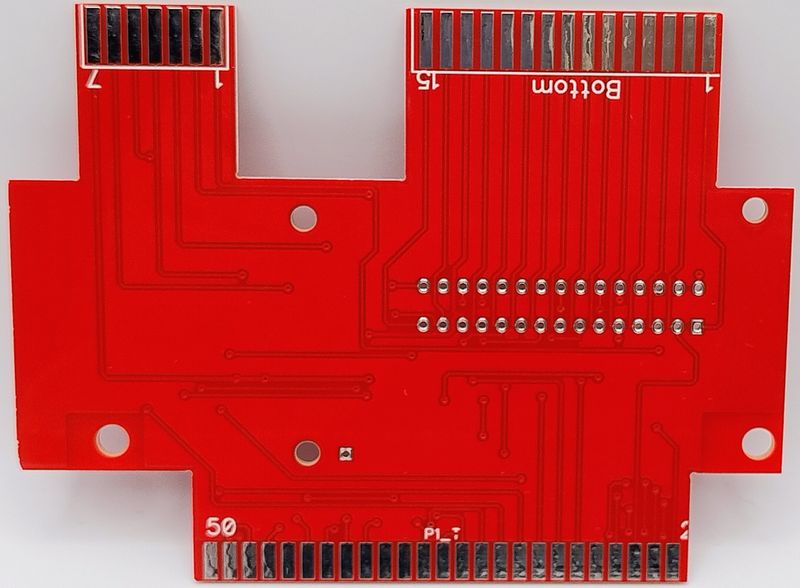 Atari XE ECI Port to XL PBI Angle Cart PCB Board