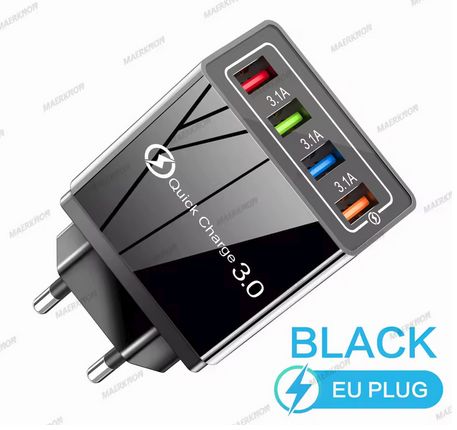 Fast Charger 4xUSB, Maximum Current 3.1A