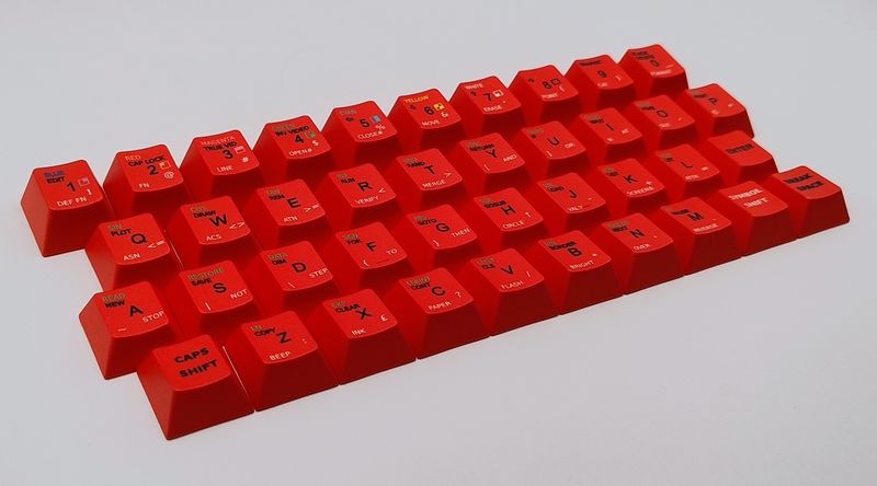 Set of 40 keycaps dedicated to ZX Spectrum