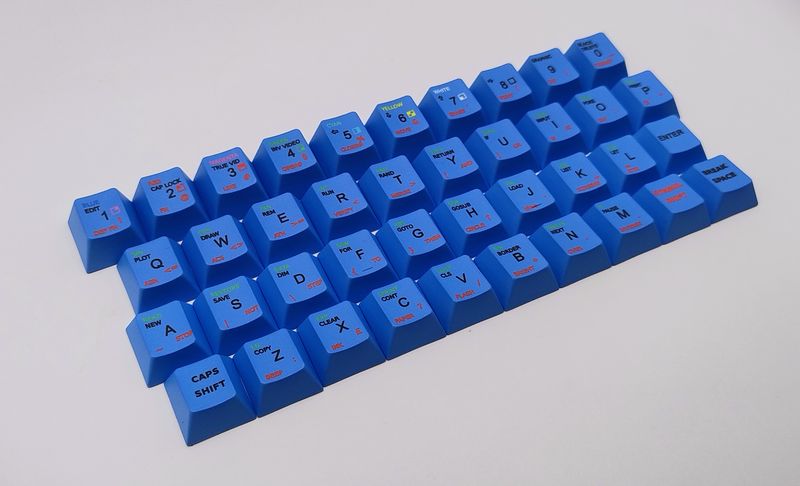 Set of 40 keycaps dedicated to ZX Spectrum