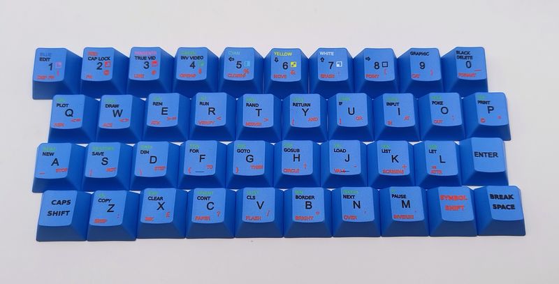 Set of 40 keycaps dedicated to ZX Spectrum