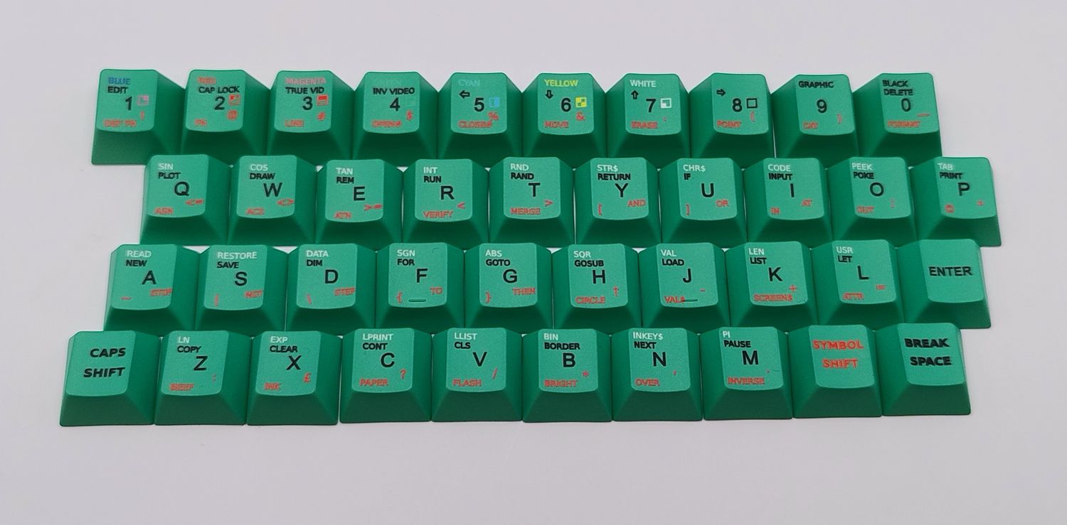 Set of 40 keycaps dedicated to ZX Spectrum