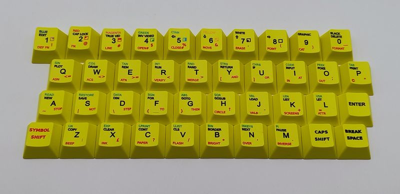 Set of 40 keycaps dedicated to ZX Spectrum