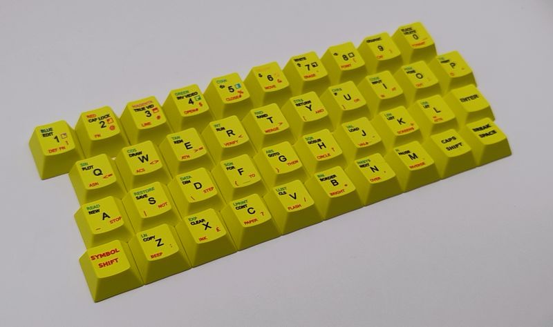 Set of 40 keycaps dedicated to ZX Spectrum