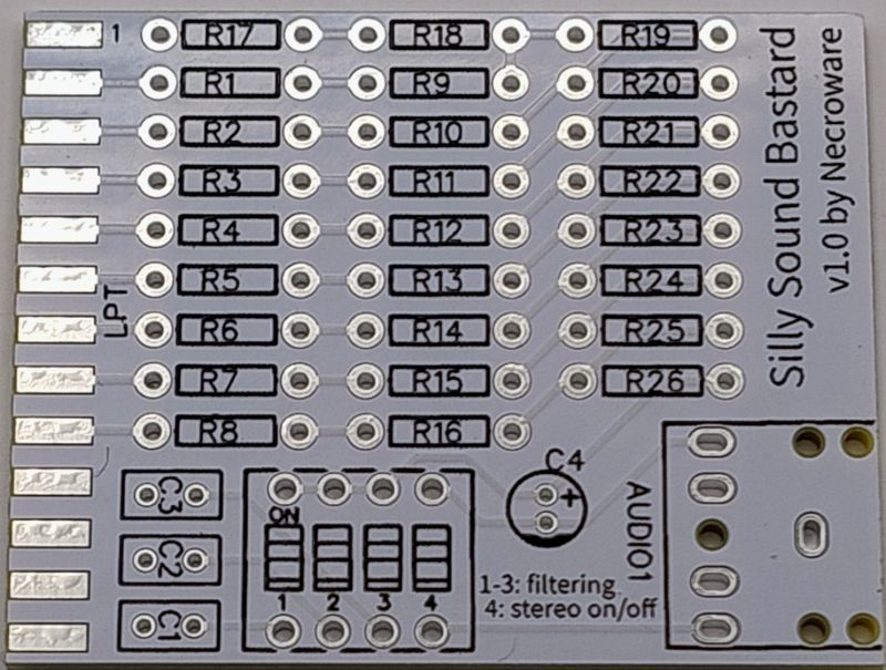 PCB Board of the Famous Covox Project, Silly Sound Bastard