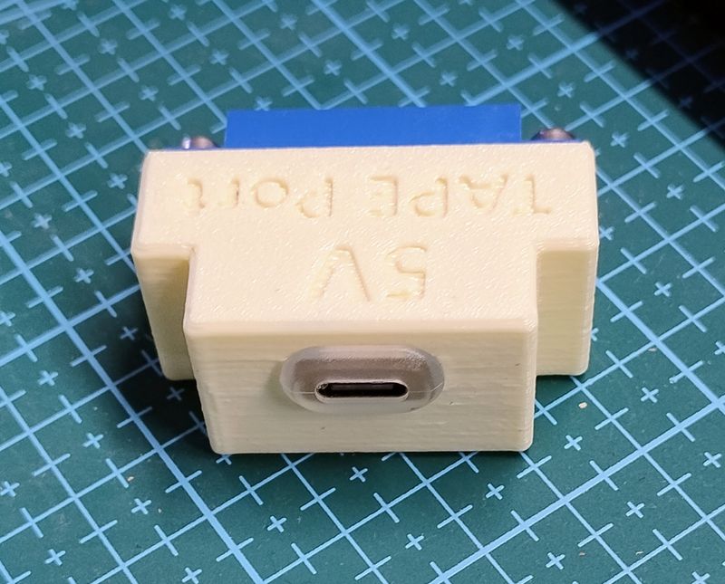Cartridge for Commodore TAPE Port with 5V Output, USB-C