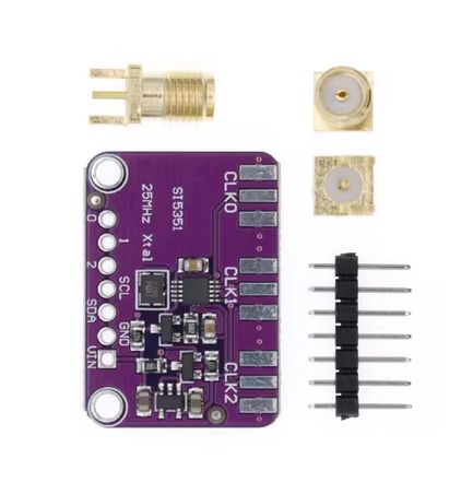 Si5351 Clock Module, Range from 8 kHz to 160 MHz, I2C Control