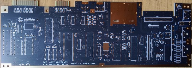 Replica of Commodore 250469 Motherboard, Bwack v.1.1 Design, Gold-Plated ENIG, Matte Black