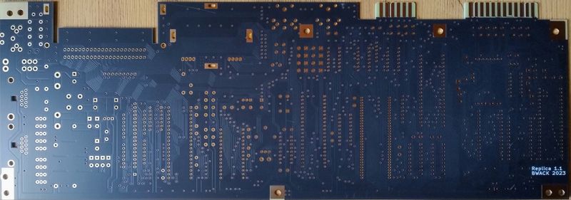 Replica of Commodore 250469 Motherboard, Bwack v.1.1 Design, Gold-Plated ENIG, Matte Black