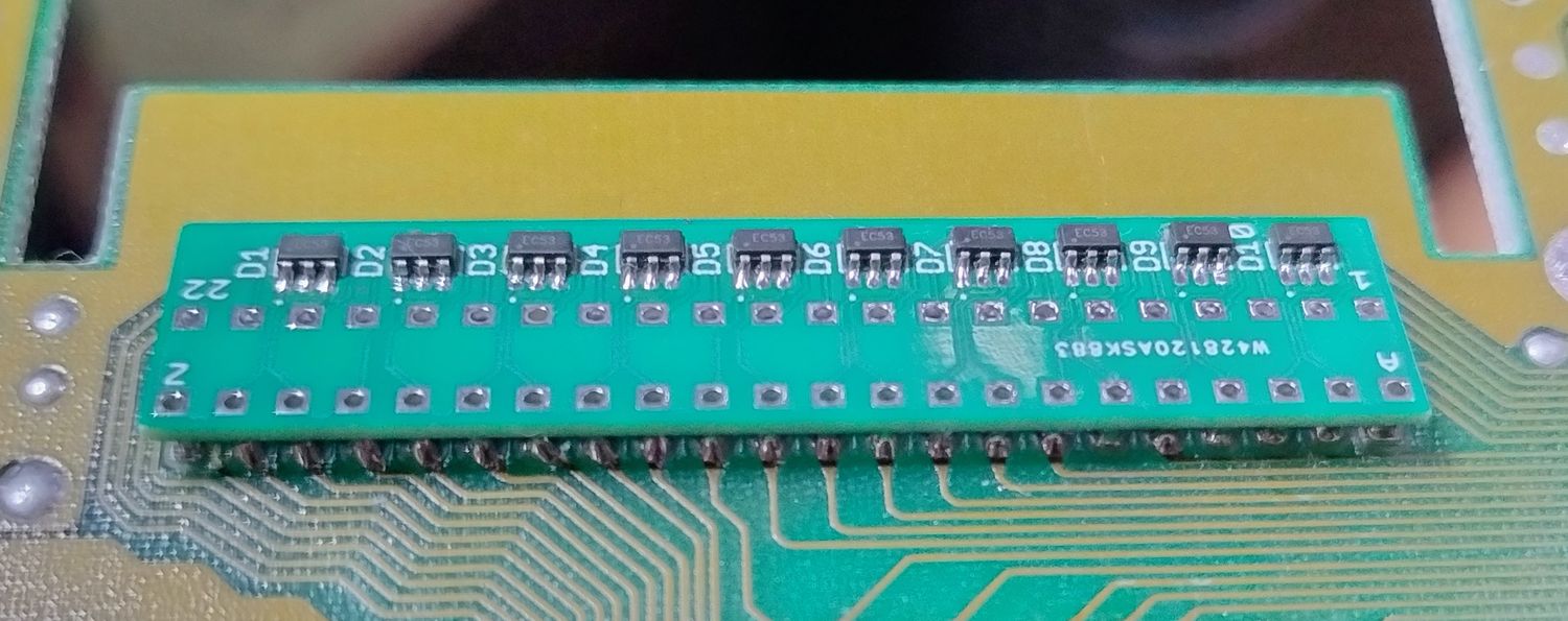 Commodore Edge Connector ESD Protective PCB