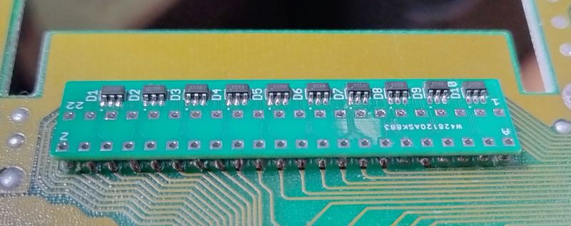 Commodore Edge Connector ESD Protective PCB