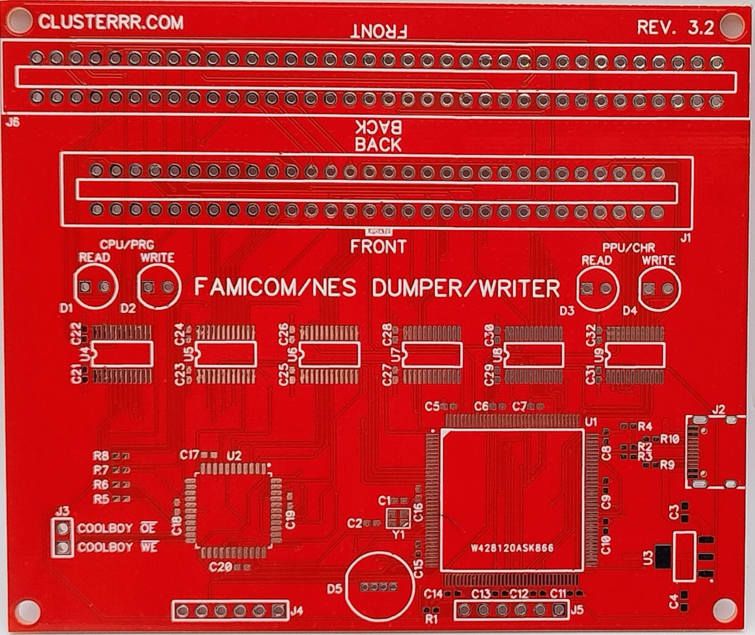 PCB board for Famicom/NES cartridge dumper/writer