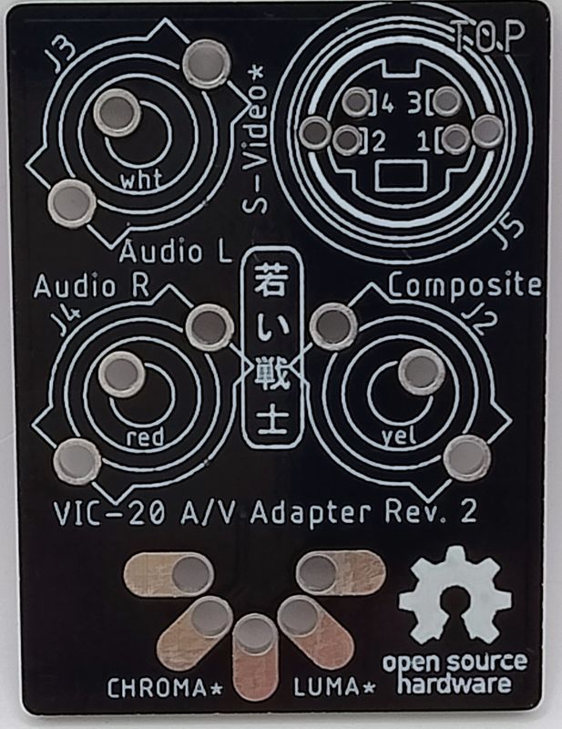 Audio-Video Adapter PCB for Commodore VIC-20