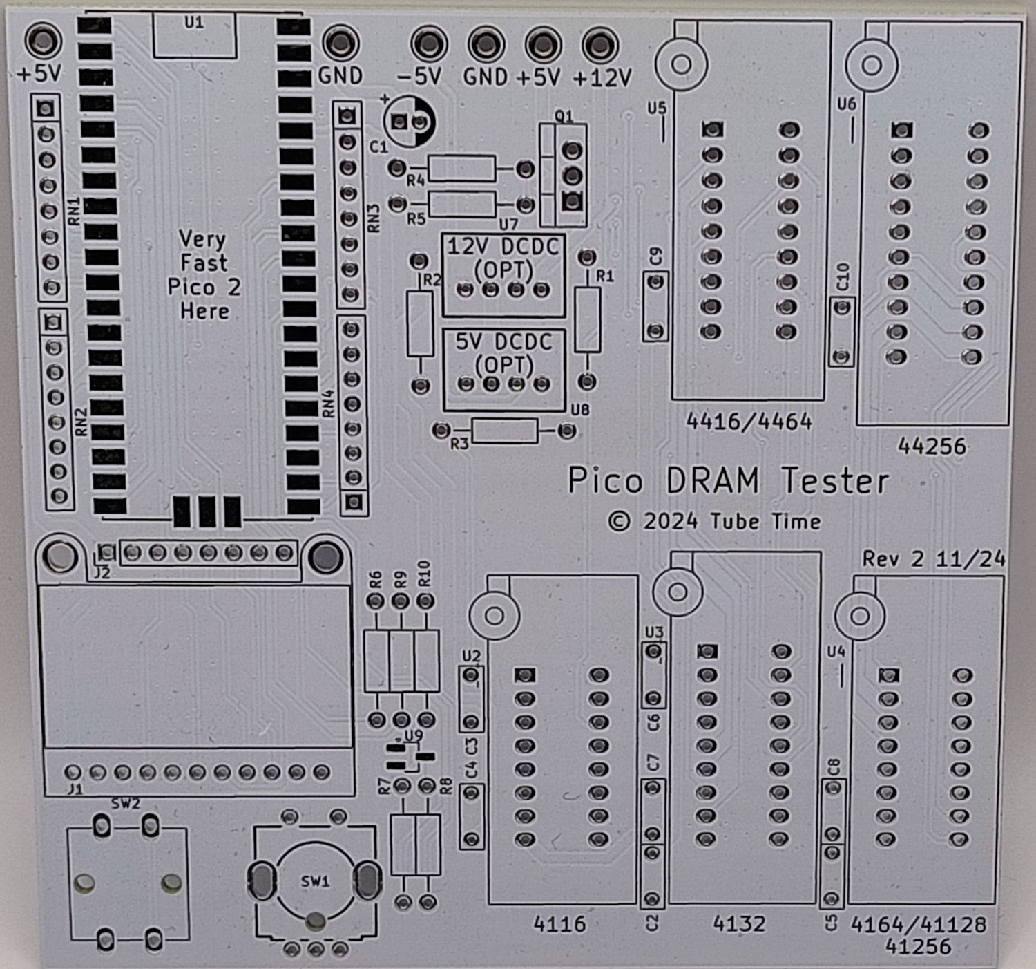 DRAM Memory Tester PCB Board, 1 and 4-bit