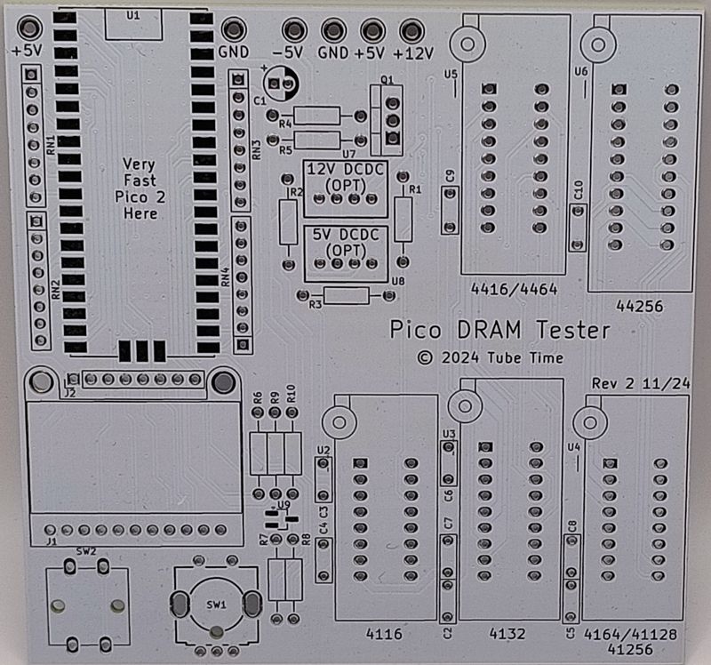 DRAM Memory Tester PCB Board, 1 and 4-bit