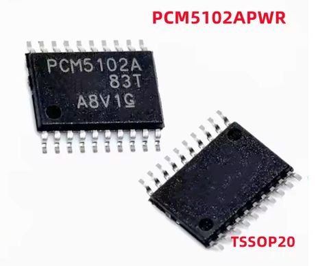 Integrated DAC PCM5102APWR, TSSOP 20 package
