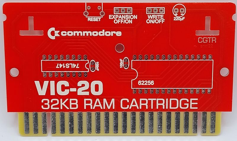 Scheda PCB di espansione RAM 32kb per Commodore VIC-20