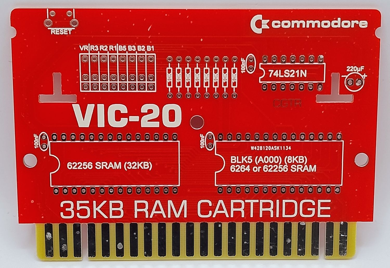 35KB RAM Expansion PCB for Commodore VIC-20