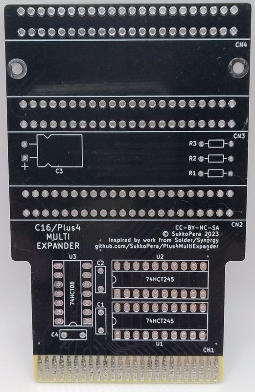 PCB Multi Expander Board for Commodore C16, C116, and Plus/4
