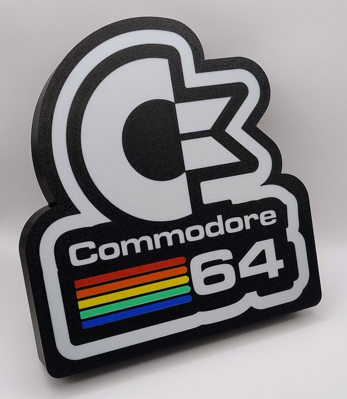 Lightbox Commodore, 3D print, LED lighting, 5V power supply