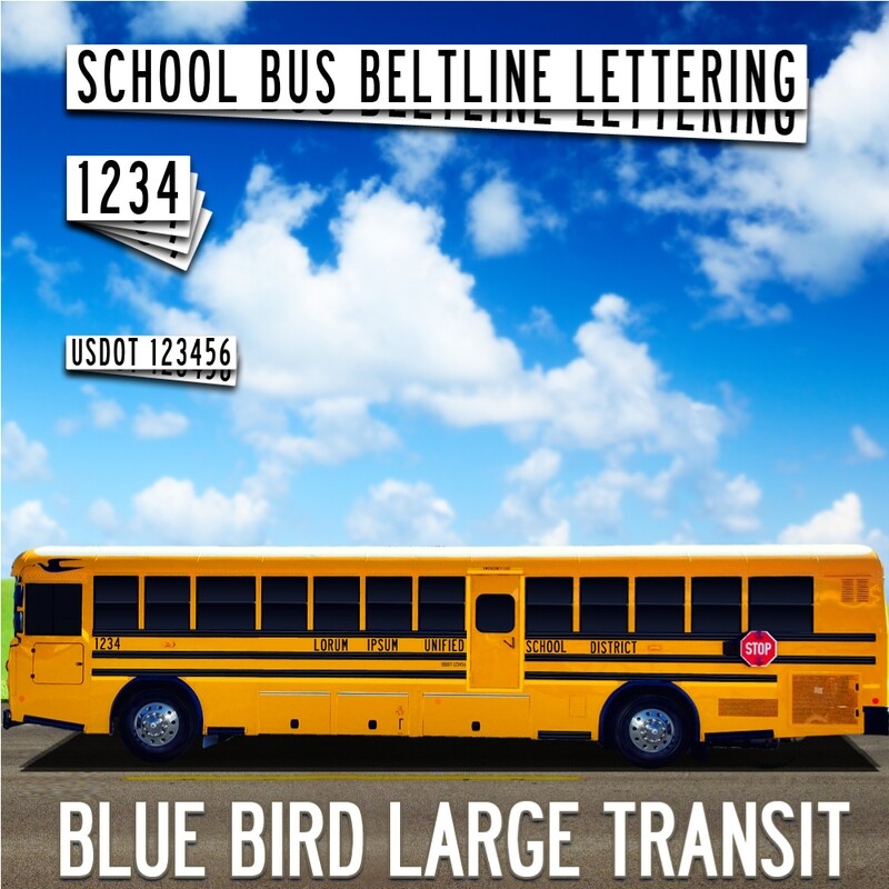 Blue Bird Large Transit Lettering