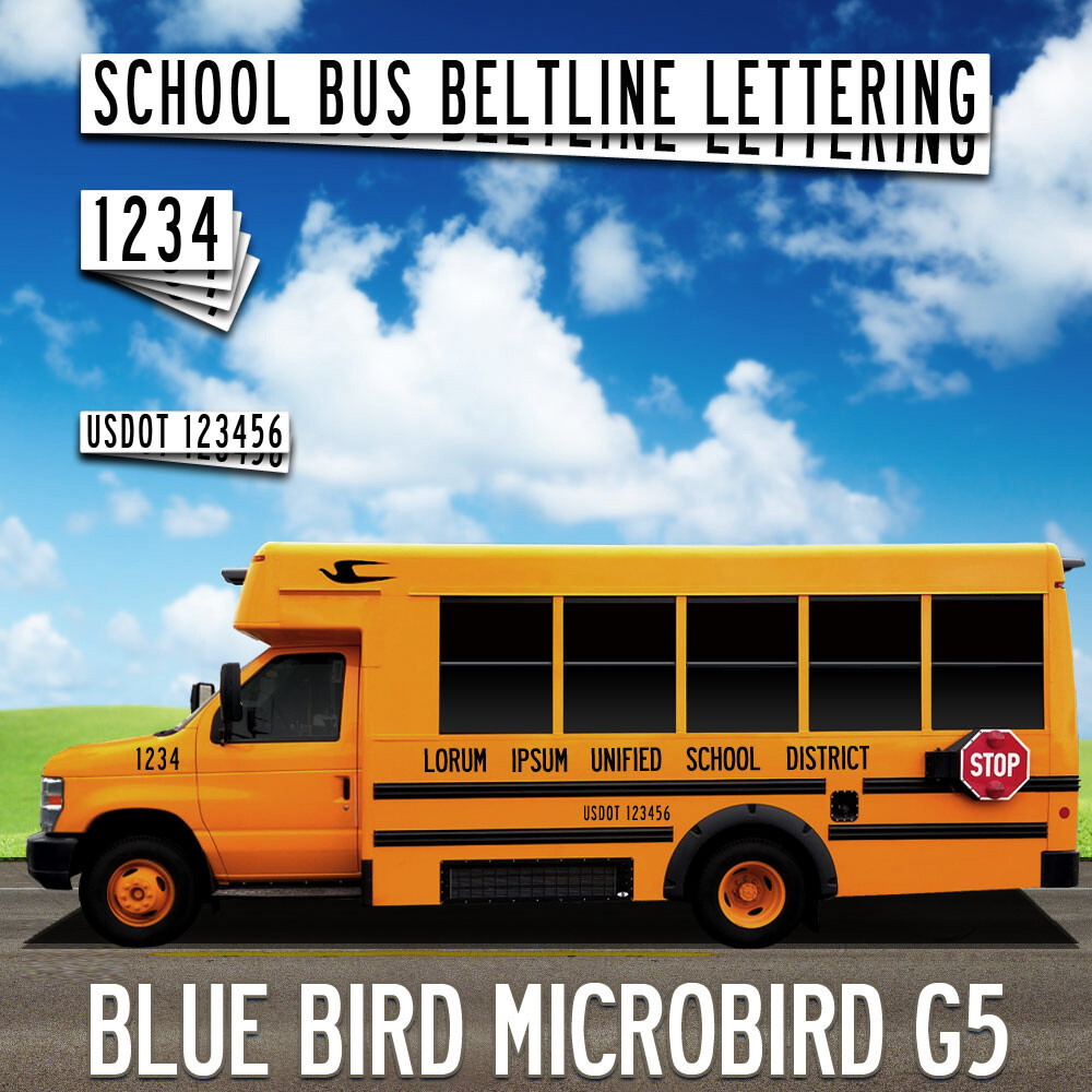 Blue Bird Micro Bird G5 Lettering