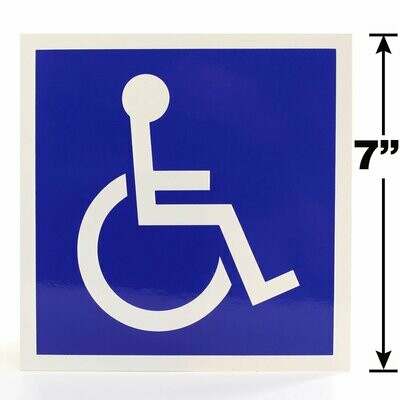 Symbol of Accessibility Label - ISA ADA 7-inch