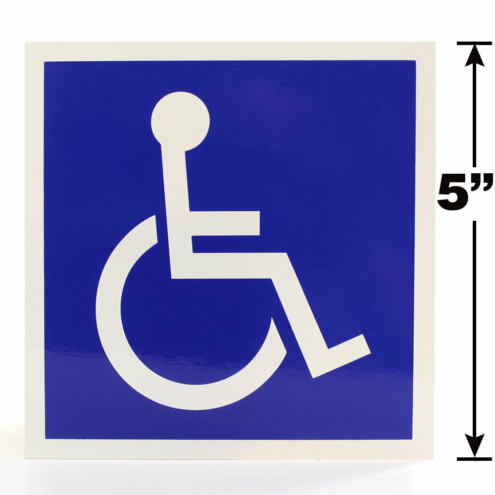 Symbol of Accessibility Label - ISA ADA 5-inch