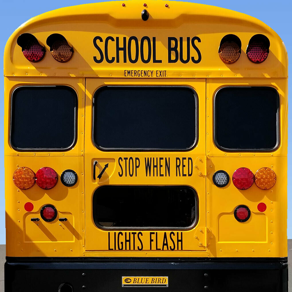 When Signals Are Flashing Both Directions Stop School Bus LABEL DECAL STICKER 