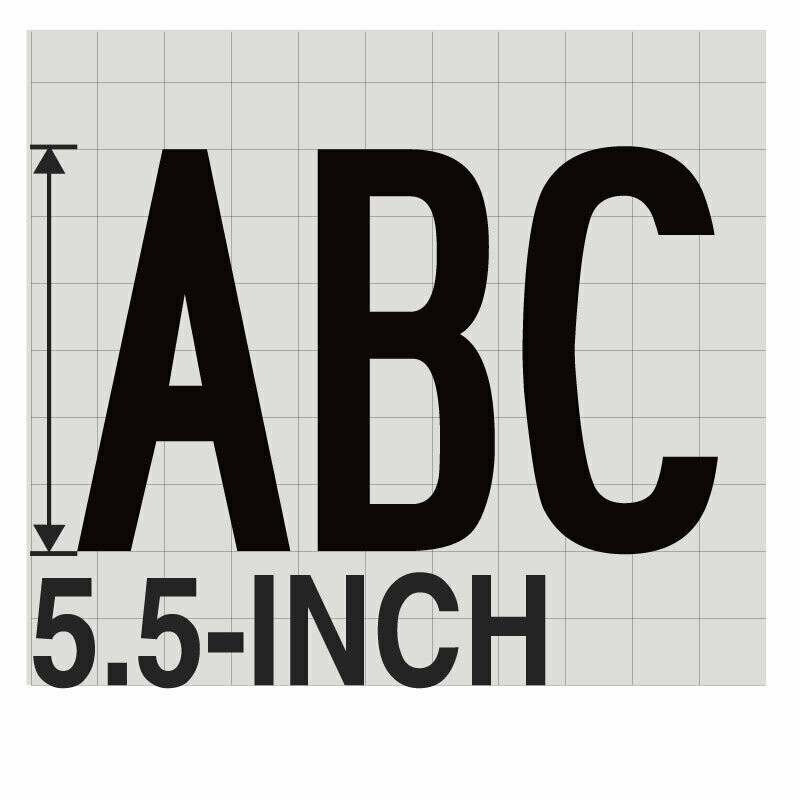 5.5Inch BLACK VINYL LETTERING