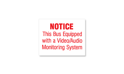 Video Audio Monitoring Notice Decal