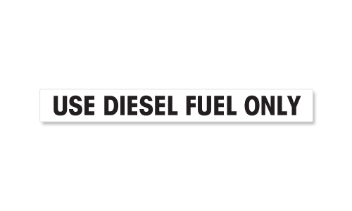 Use Diesel Fuel Only Decal
