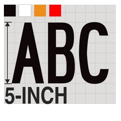 5-Inch Personalized Vinyl Letters and Numbers for School Buses