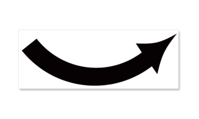 Universal Curved Arrow- Direction and Color Options