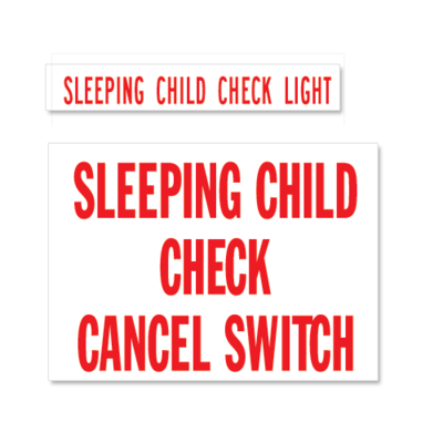 Sleeping Child Check & Cancel Set