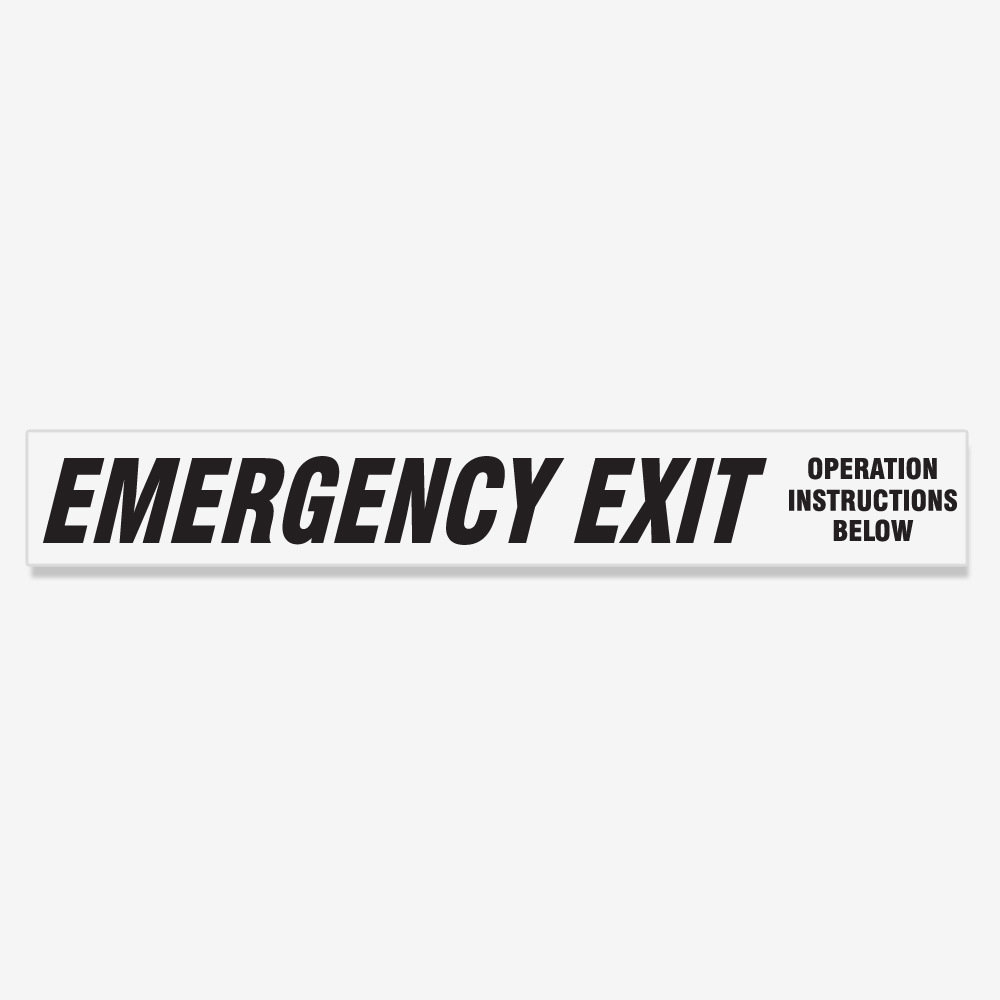 Emergency Exit Instructions Below