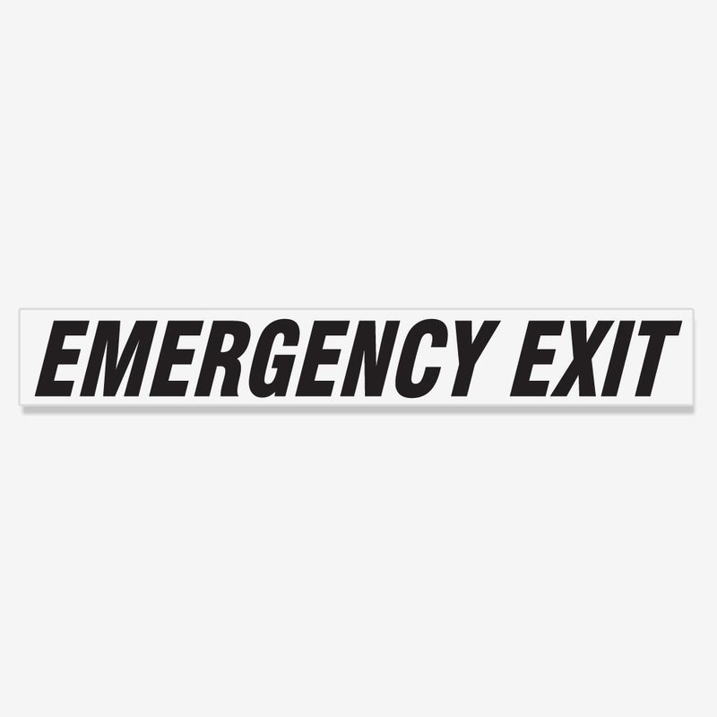 Emergency Exit Italic- Black